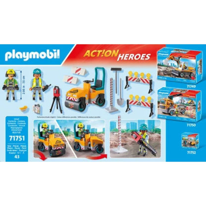 Playmobil 71751 - Ouvriers avec rouleau compresseur