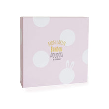 Doudou et Compagnie – Doudou Lapin Bonbon Rose – Boîte Cadeau