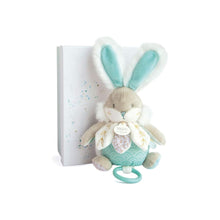 Doudou et Compagnie- Peluche Musicale Lapin Vert Amande