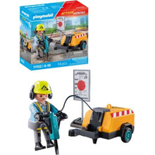 Playmobil 71752 - Ouvrier avec marteau-piqueur et signalisation