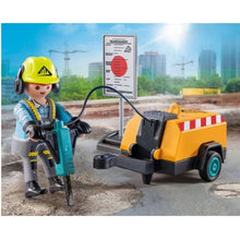 Playmobil 71752 - Ouvrier avec marteau-piqueur et signalisation