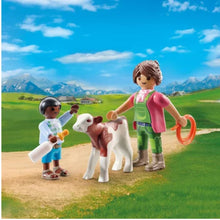 Playmobil 71803 - Fermière avec enfant donnant le biberon