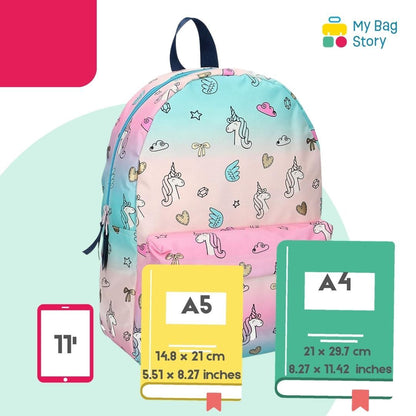 Prêt - Sac à dos Milky Kiss Rose/Bleu - 39 cm
