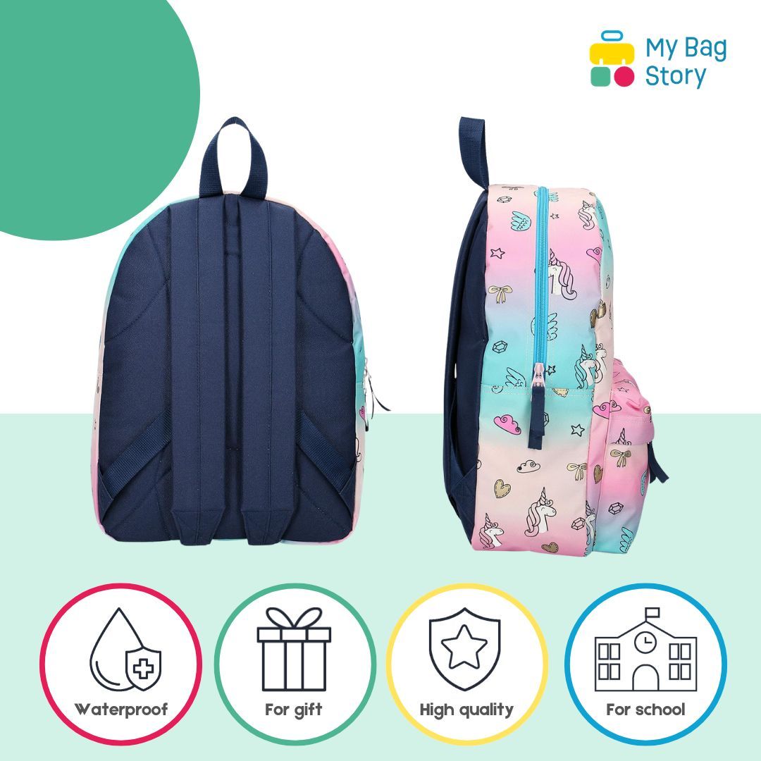 Prêt - Sac à dos Milky Kiss Rose/Bleu - 39 cm