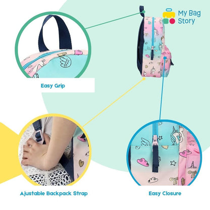Prêt - Sac à dos Milky Kiss Rose/Bleu - 39 cm