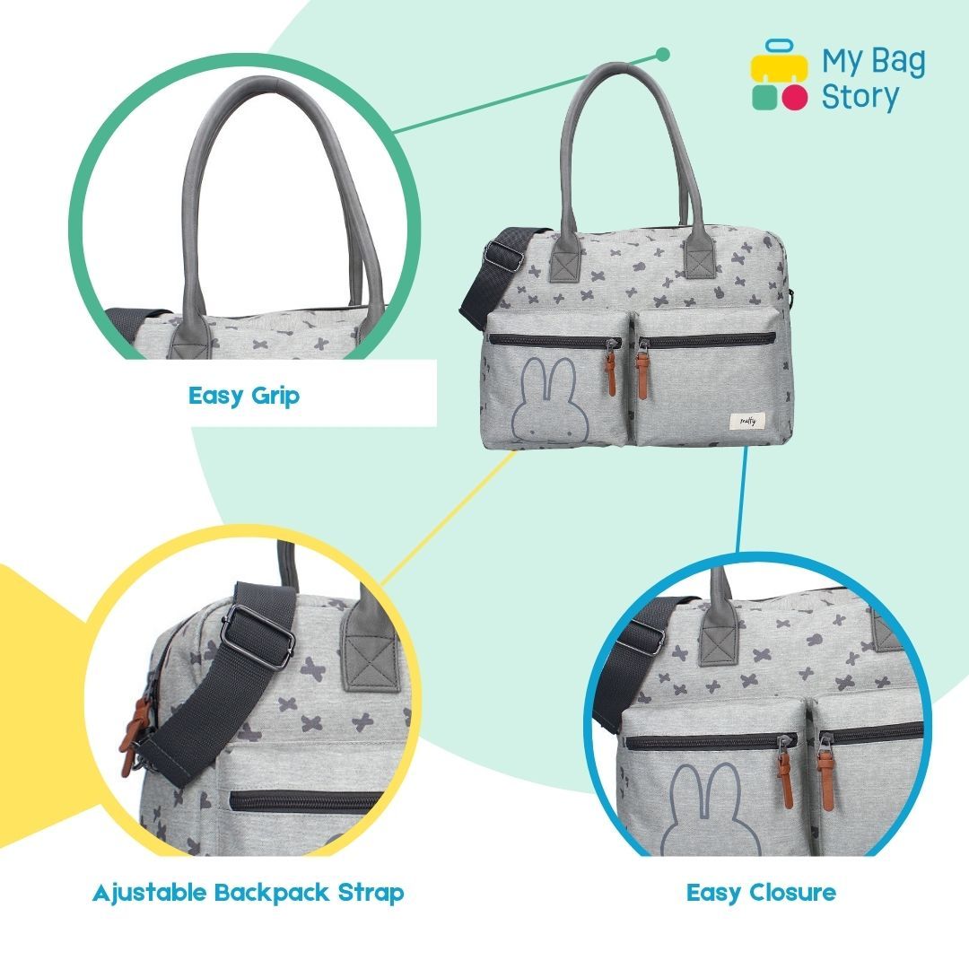 Mybagstory - Sac à langer Miffy Gris - 40 cm