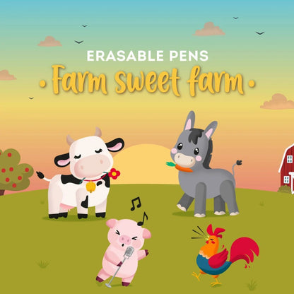 Legami - Crayons à Encre Gel Effaçable - Farm Sweet Farm - À l'unité