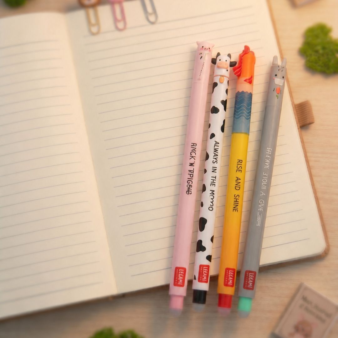 Legami - Crayons à Encre Gel Effaçable - Farm Sweet Farm - À l'unité
