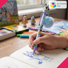 My Sweety Pop - Stylo Bluey avec Pompon Bleu Doux