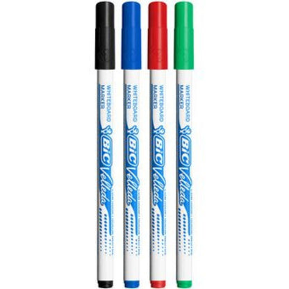Bic - 4 Marqueur pour tableaux blancs - Pointe fine