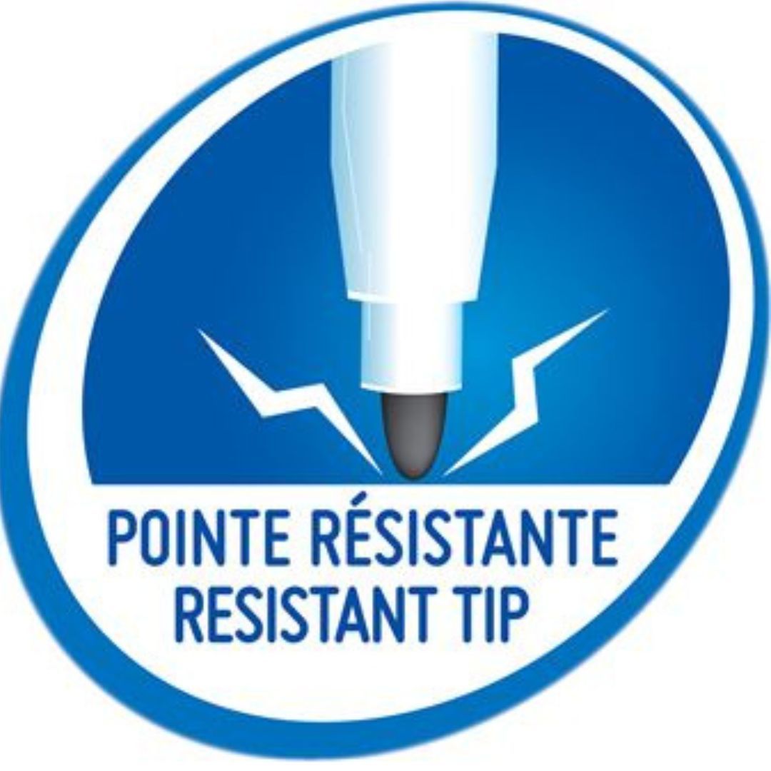 Bic - 4 Marqueur pour tableaux blancs - Pointe fine