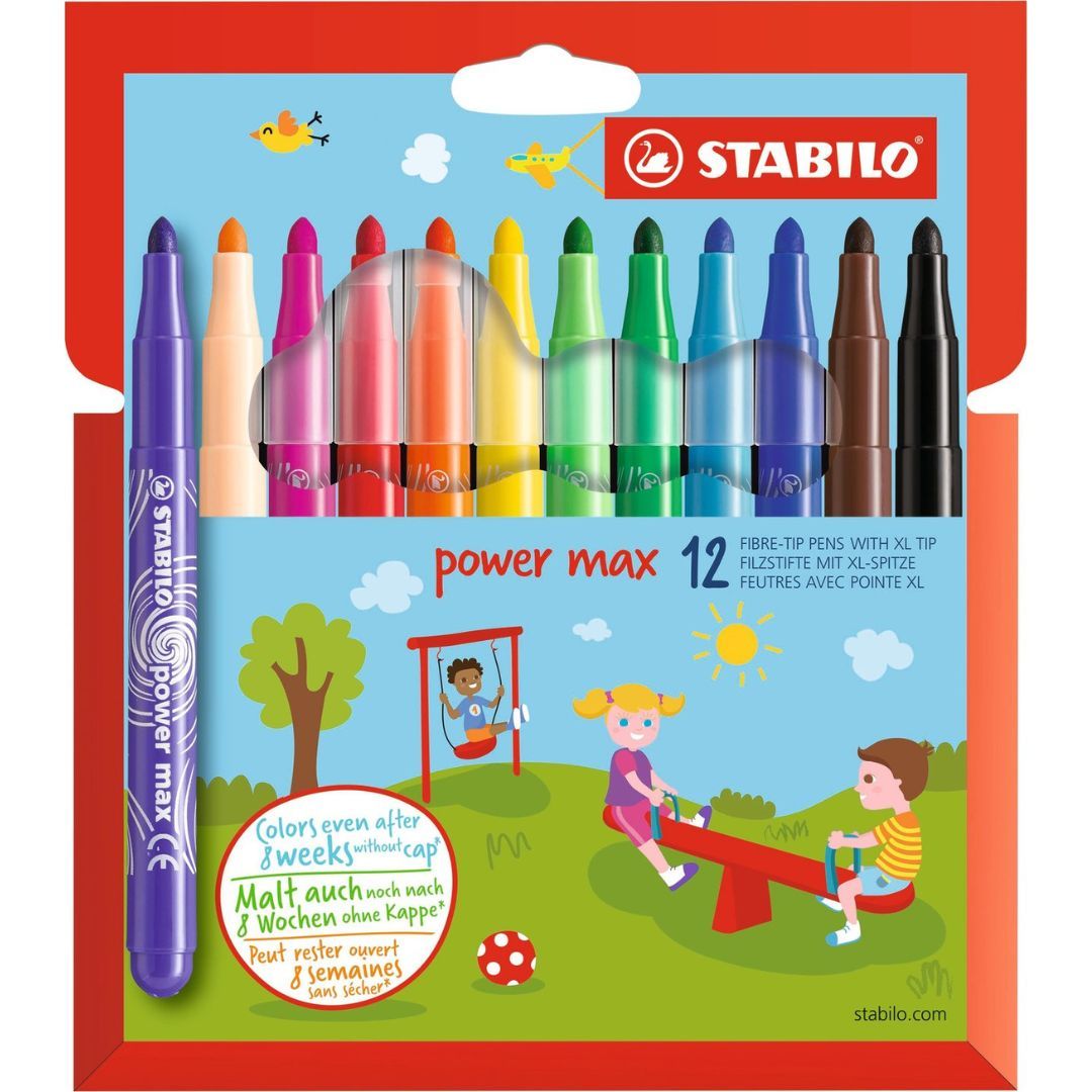 STABILO - Lot de 12 feutres de coloriage pointe large