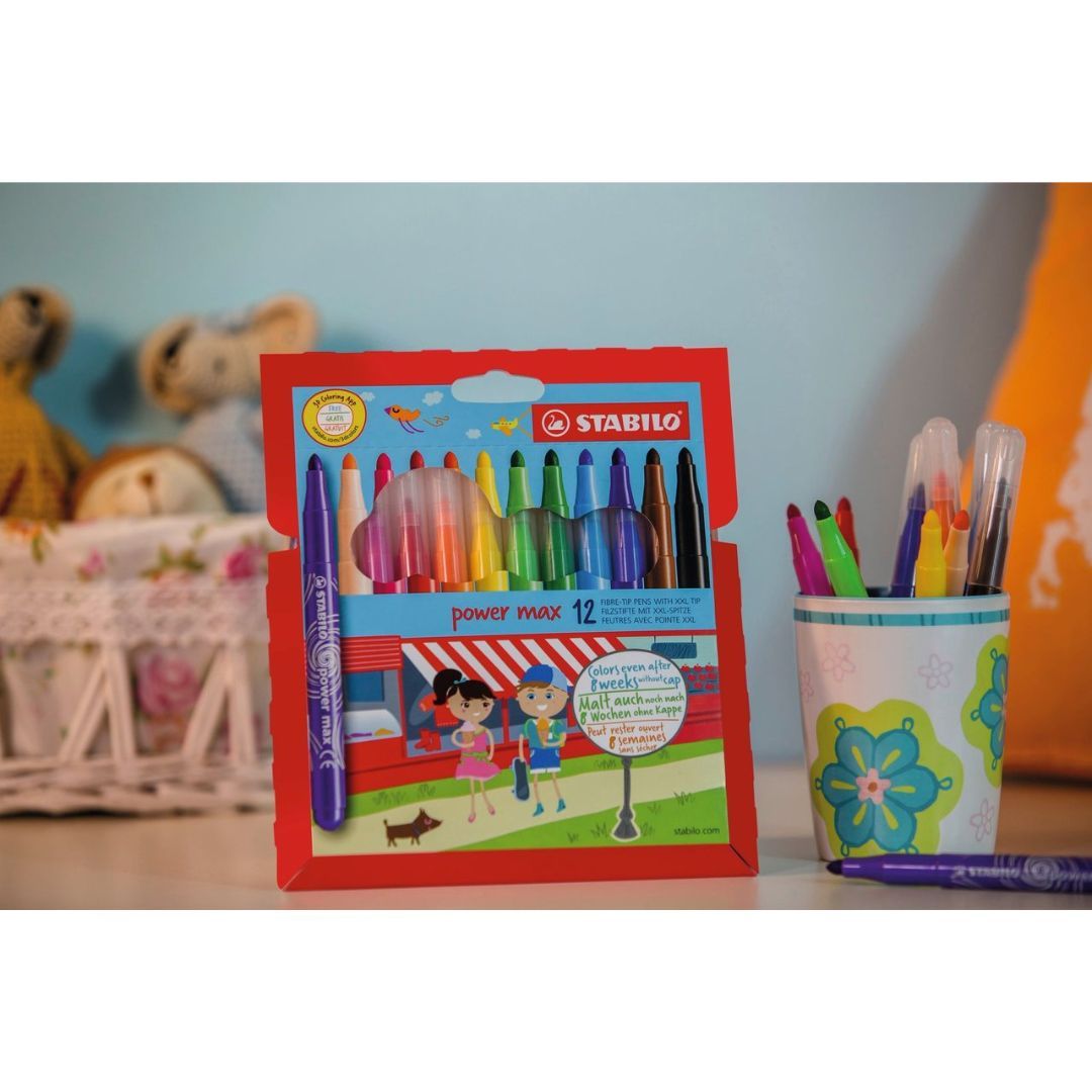 STABILO - Lot de 12 feutres de coloriage pointe large