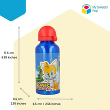 My Sweety Pop - Gourde en aluminium Sonic Bleu/Rouge - 400 ml