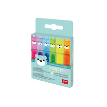 Legami - Lot de 6 mini surligneurs - Teddy's Mood