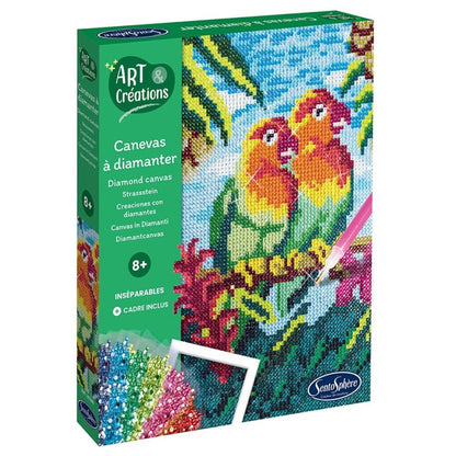 Sentosphère - Art & Creations - Canevas à Diamanter - Inséparables