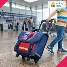 Mybagstory - Cartable à roulettes Spider-Man Bleu/Rouge - 38 cm