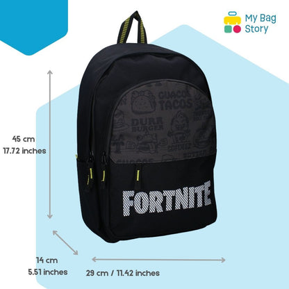 Mybagstory - Sac à dos Fornite Noir/Gris - 45 cm
