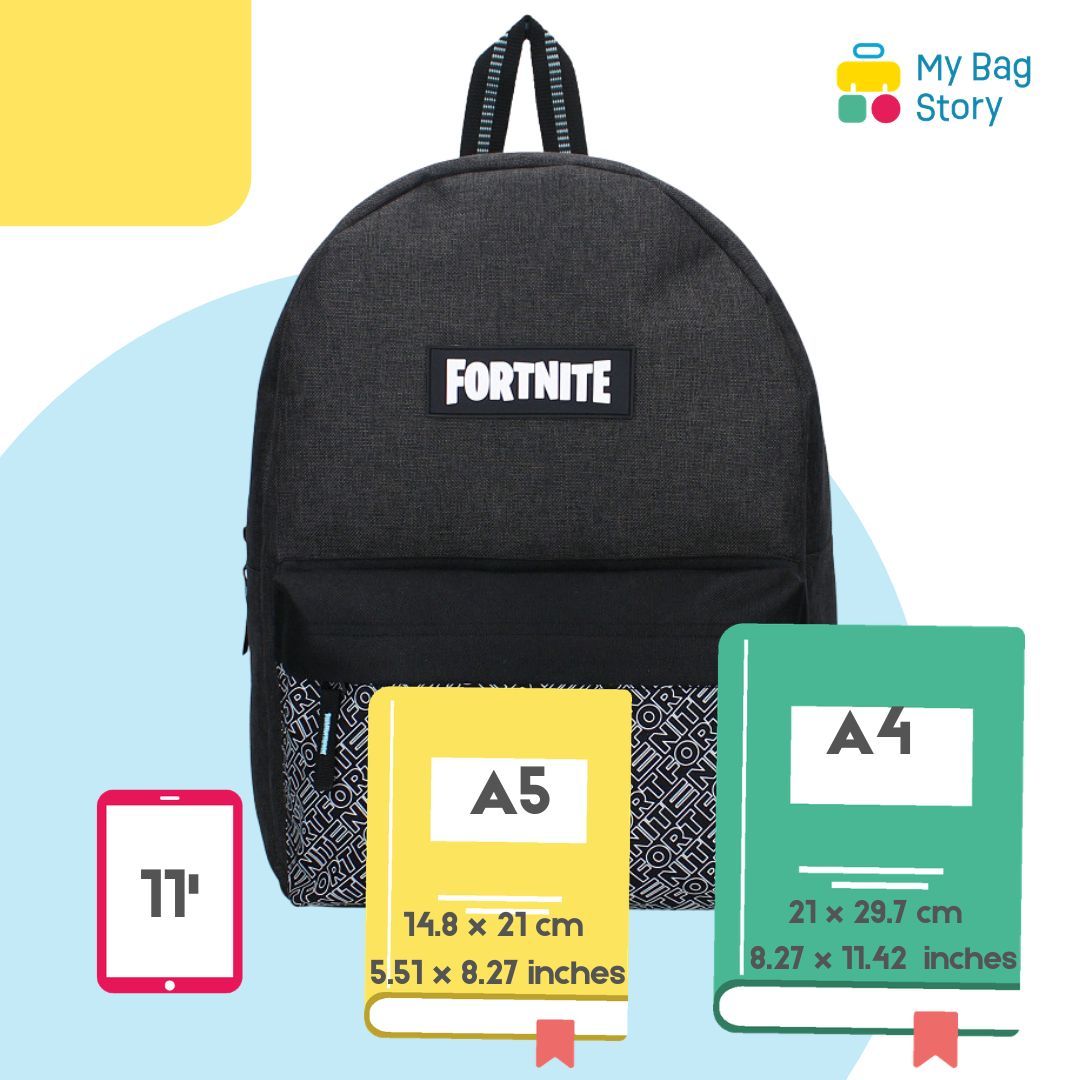 Mybagstory - Sac à dos Fortnite Renegade Noir/Blanc - 39 cm