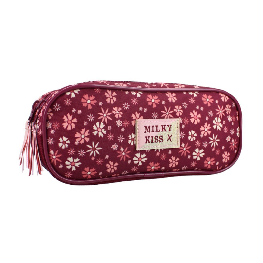 Mybagstory - Trousse scolaire florale rose