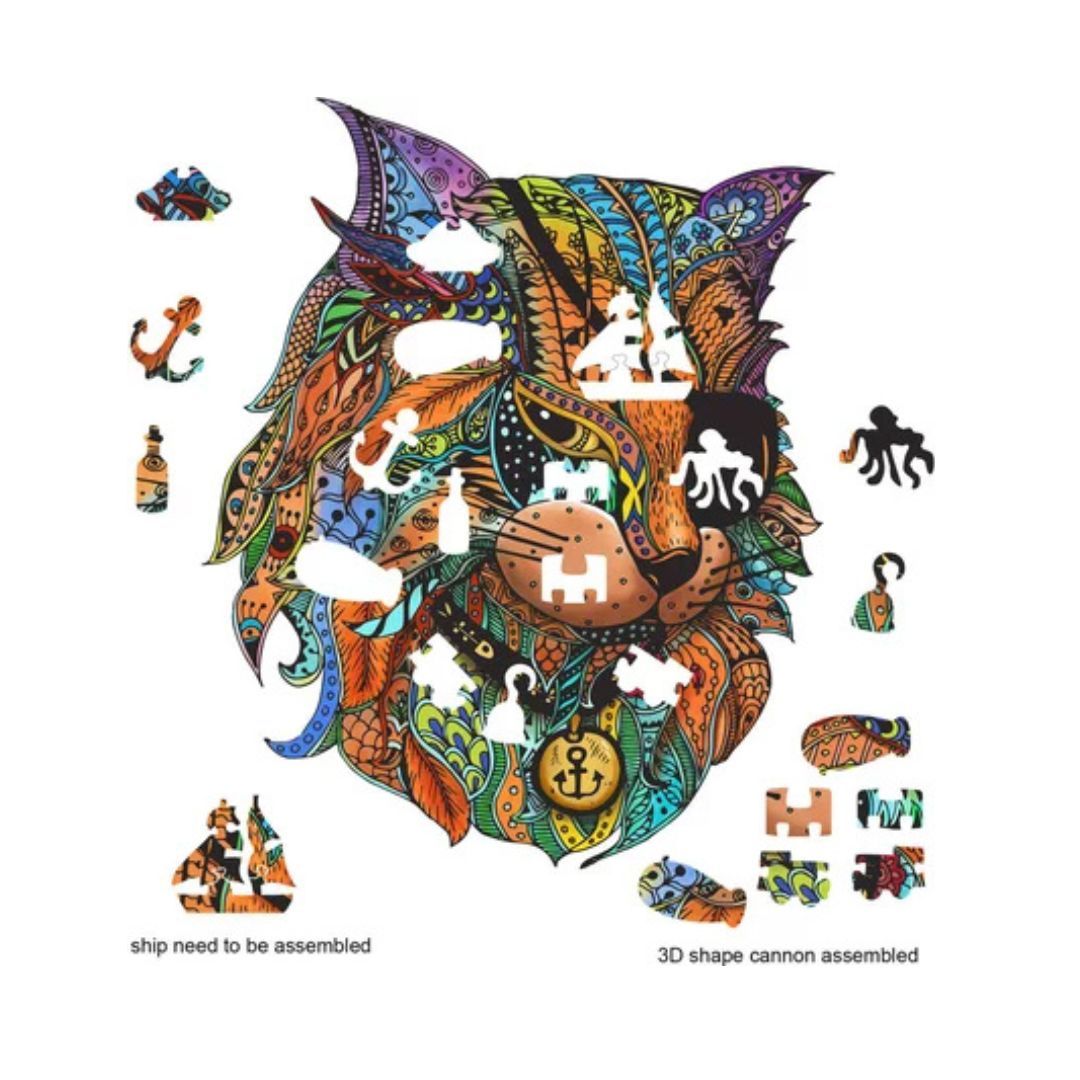 Eureka - Puzzle en Bois Chat Pirate