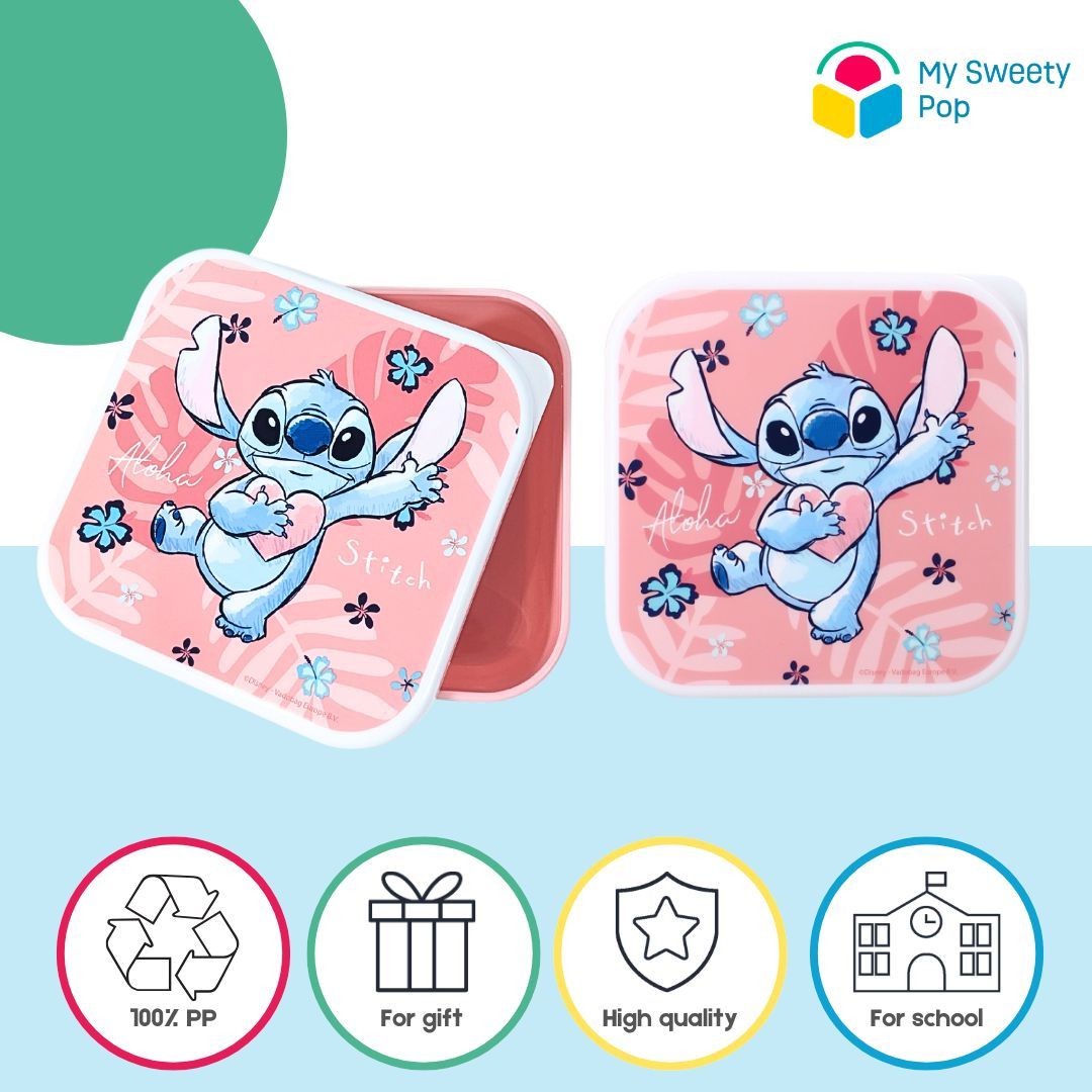 My Sweety Pop - 3 boîtes à goûter Stitch roses