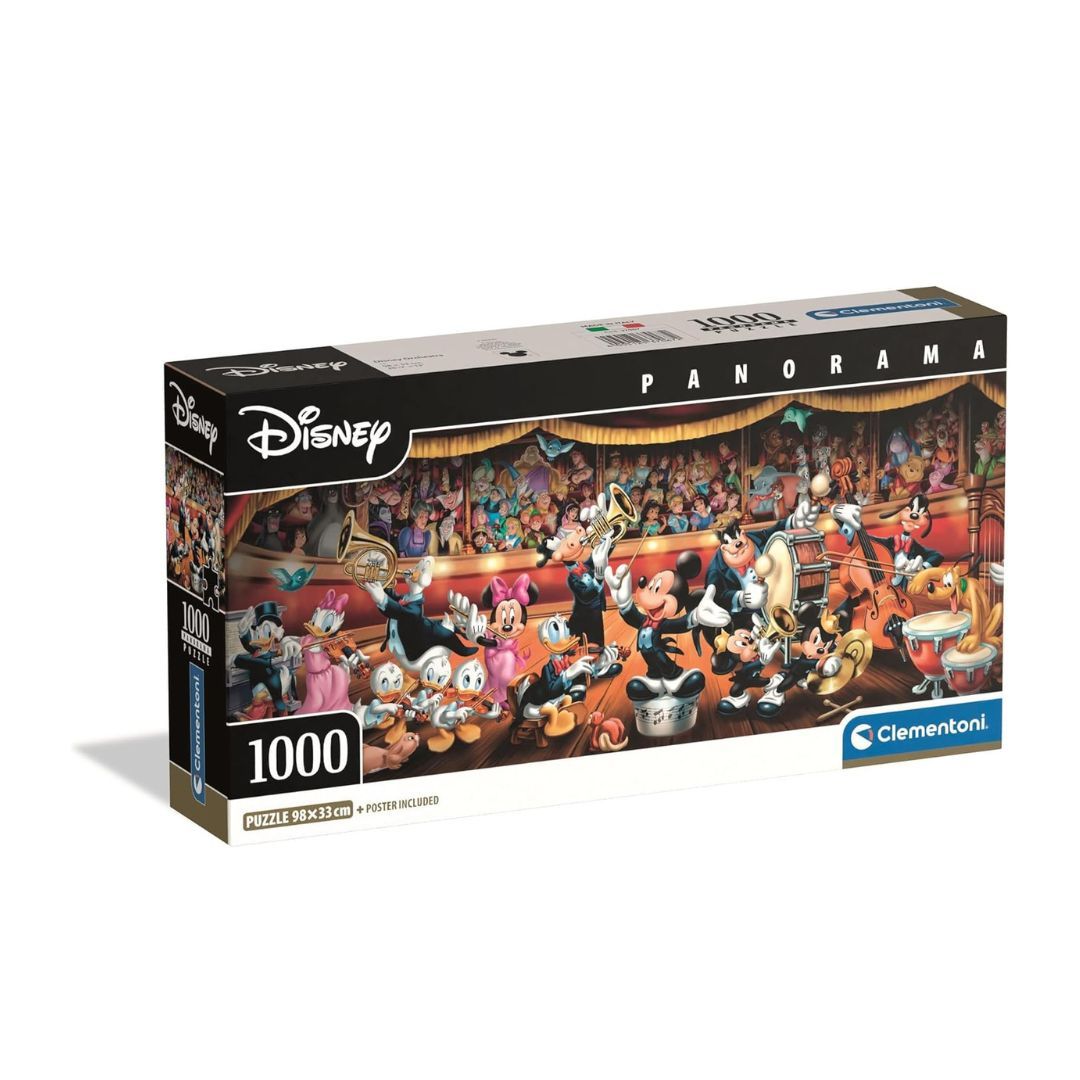 Clementoni - Puzzle Panorama Disney Orchestra 1000 Pièces