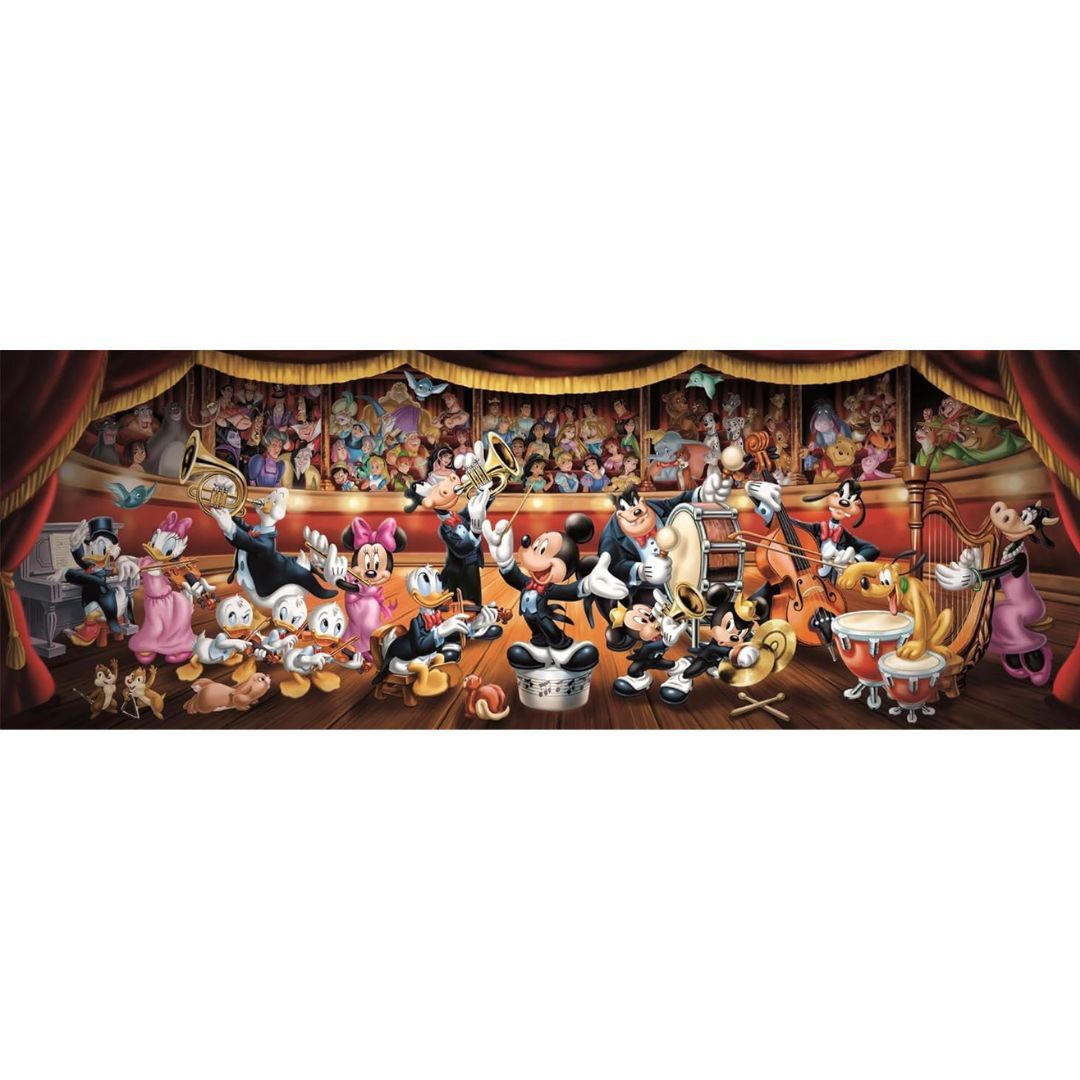 Clementoni - Puzzle Panorama Disney Orchestra 1000 Pièces