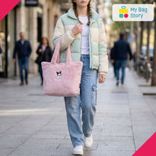 Mybagstory - Sac Shopping Kuromi Fluffy Rose