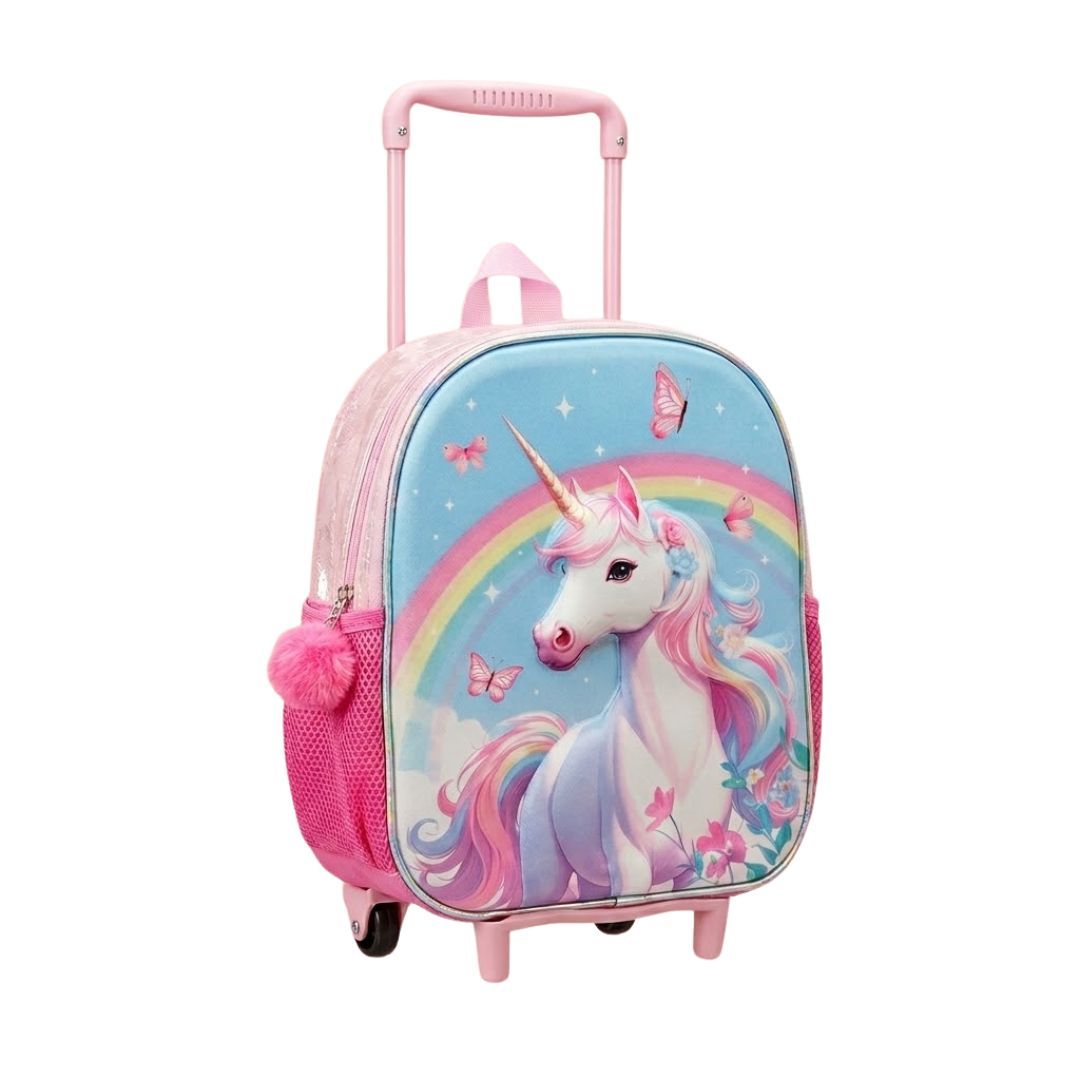 Mybagstory - Sac à roulettes Licorne 3D rose