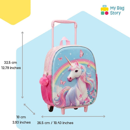 Mybagstory - Sac à roulettes Licorne 3D rose