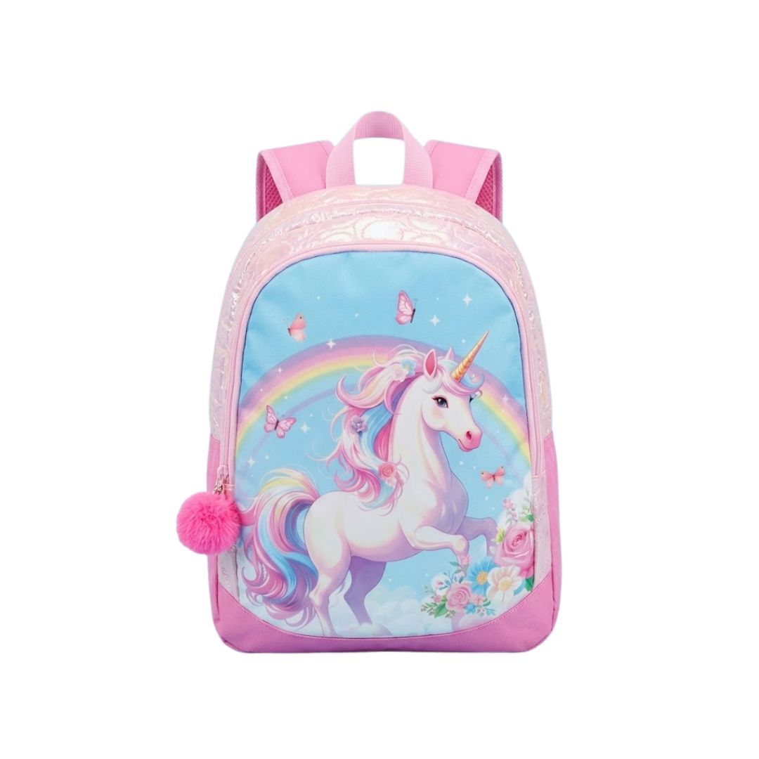 Mybagstory - Sac à dos licorne rose 2 compartiments