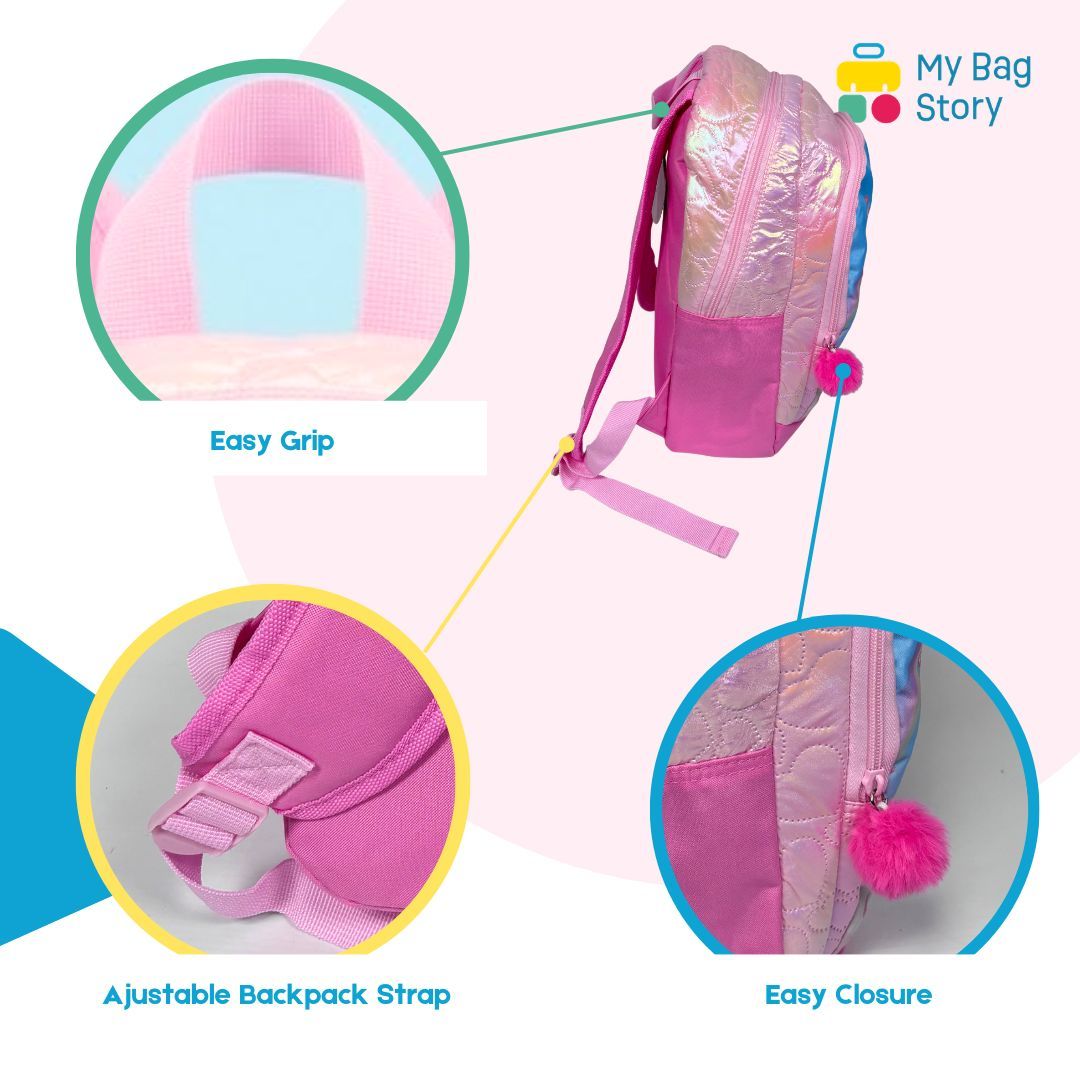 Mybagstory - Sac à dos licorne rose 2 compartiments