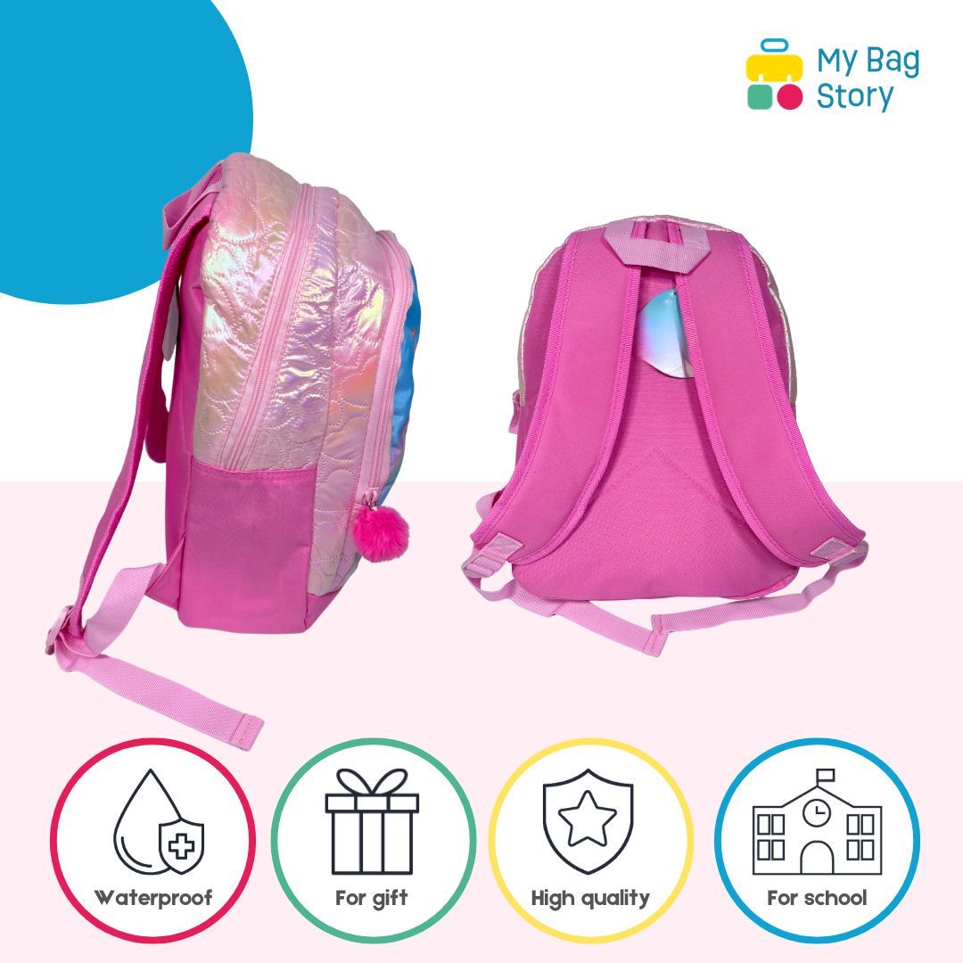 Mybagstory - Sac à dos licorne rose 2 compartiments