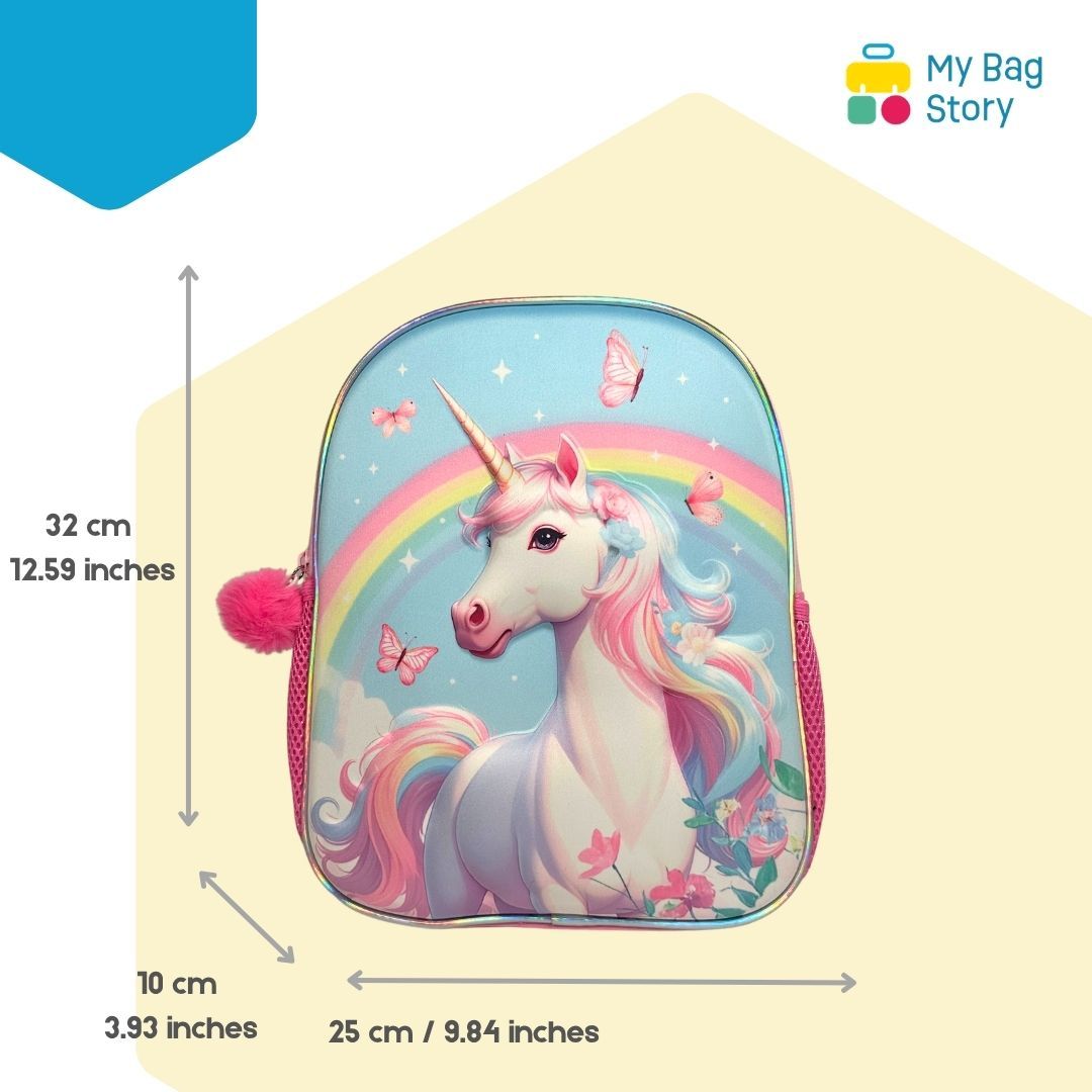 Mybagstory - Sac à dos Licorne 3D bleu