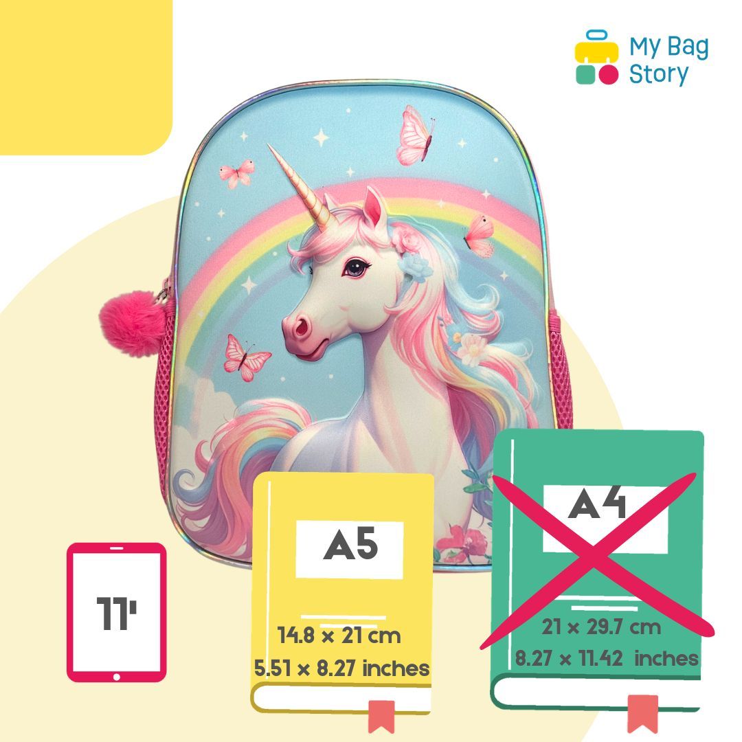 Mybagstory - Sac à dos Licorne 3D bleu