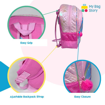 Mybagstory - Sac à dos licorne rose 2 compartiments