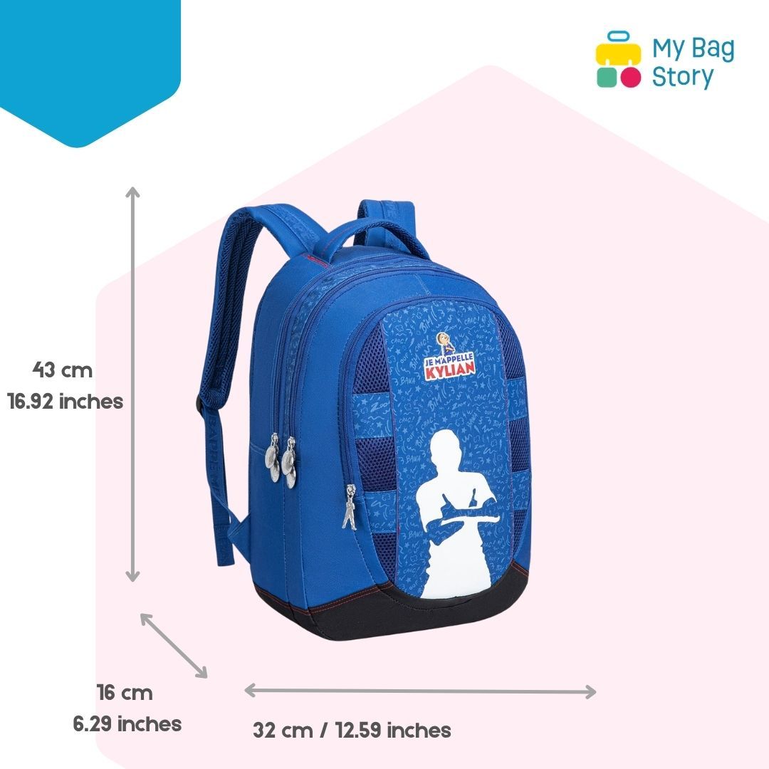 Mybagstory - Sac à dos Kylian bleu 2 compartiments