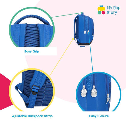 Mybagstory - Sac à dos Kylian bleu 2 compartiments