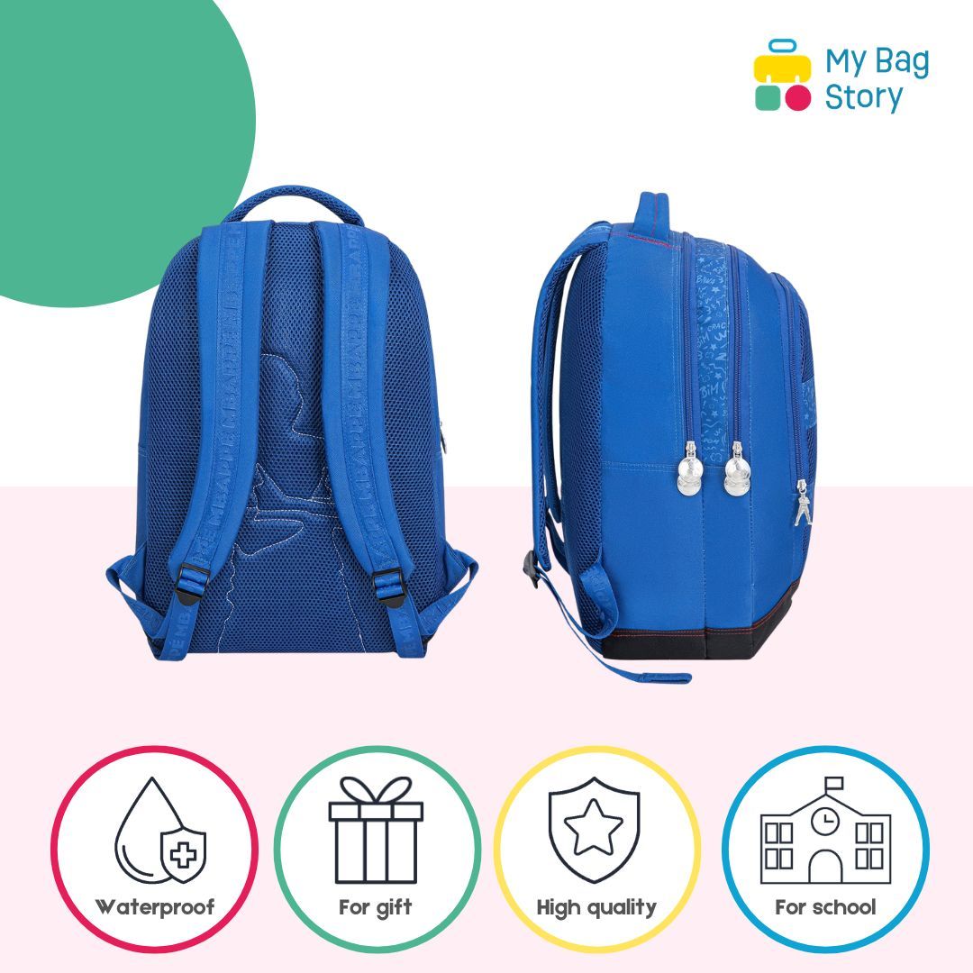 Mybagstory - Sac à dos Kylian bleu 2 compartiments