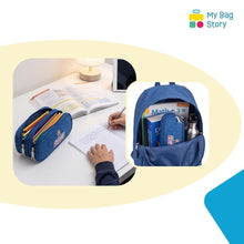 mybagstory - Trousse Je m'appelle Kylian 2 Compartiments Bleu - 23 cm