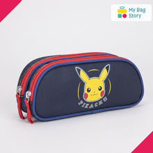 mybagstory - Trousse Pokémon 2 Compartiments Bleu - 23 cm