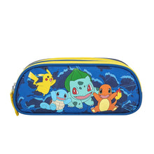 mybagstory - Trousse Scolaire Pokemon 2 Compartiments Bleu/Jaune - 23 cm