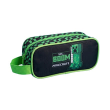 mybagstory - Trousse Rectagulaire Minecraft Noir/Vert - 23 cm