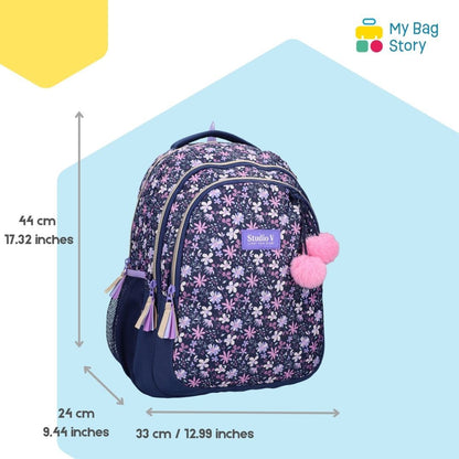 mybagstory - Sac à dos fleuri à deux compartiments - 44 cm