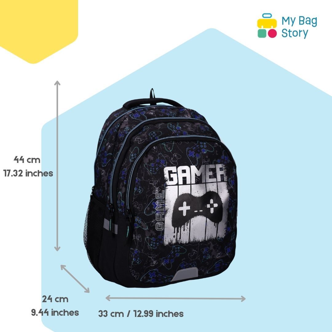 mybagstory - Sac à Dos Crazy Console Bleu 44 cm