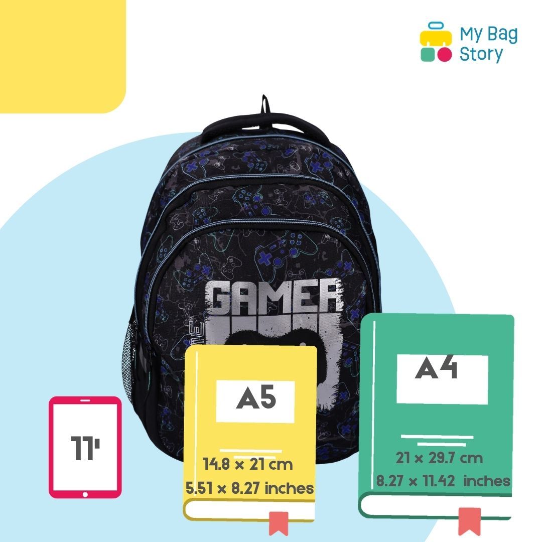 mybagstory - Sac à Dos Crazy Console Bleu 44 cm