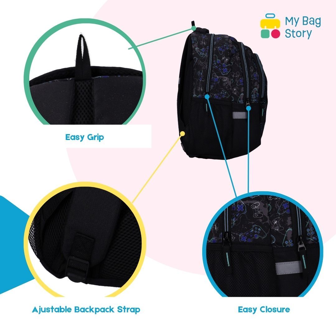 mybagstory - Sac à Dos Crazy Console Bleu 44 cm