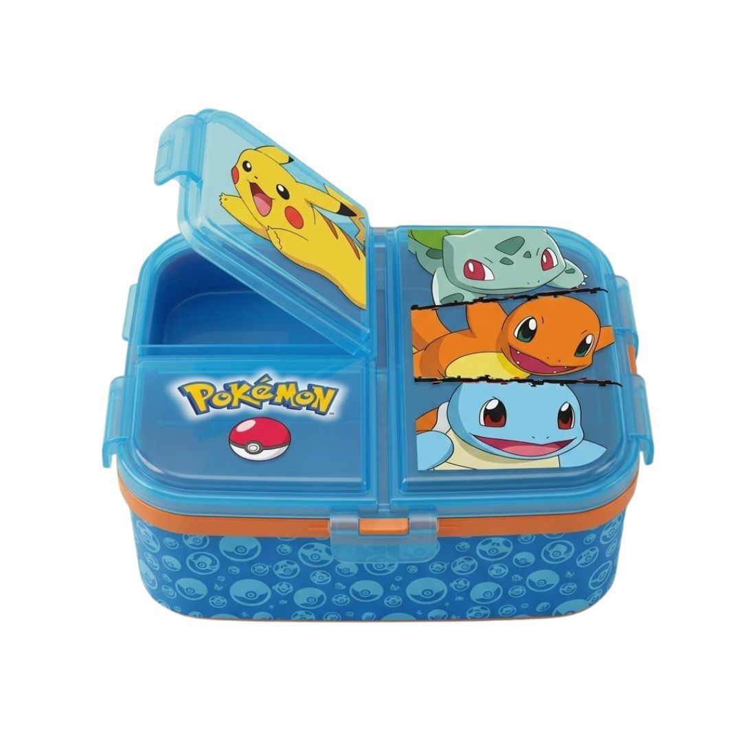My sweety pop - Boîte à goûter Pokémon 4 compartiments - Bleu/Orange