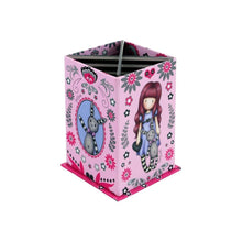 Gorjuss - Pot à crayons rose 4 compartiments